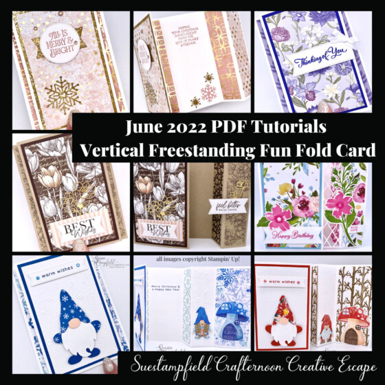 Vertical Freestanding Fun Fold Card Tutorial Bundle