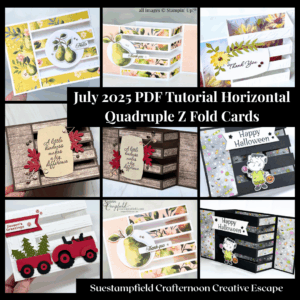 Horizontal Quadruple Z Fold Card Tutorial – 6 Fun Fold Card Ideas