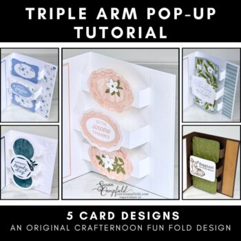 Triple Arm Pop-Up Fun Fold Card Tutorial | March 2026 Crafternoon